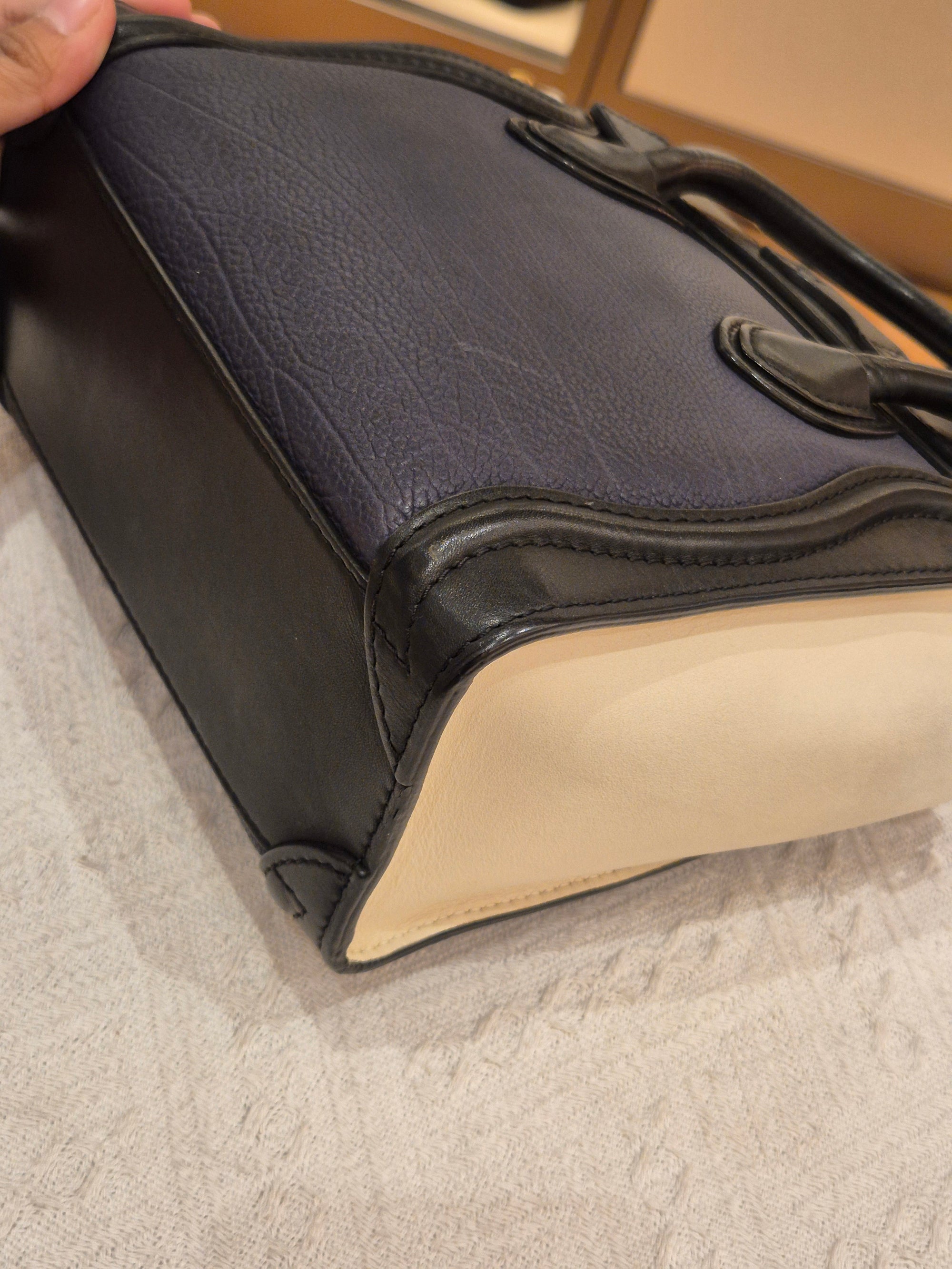 Celine Nano Luggage Navy Tricolour