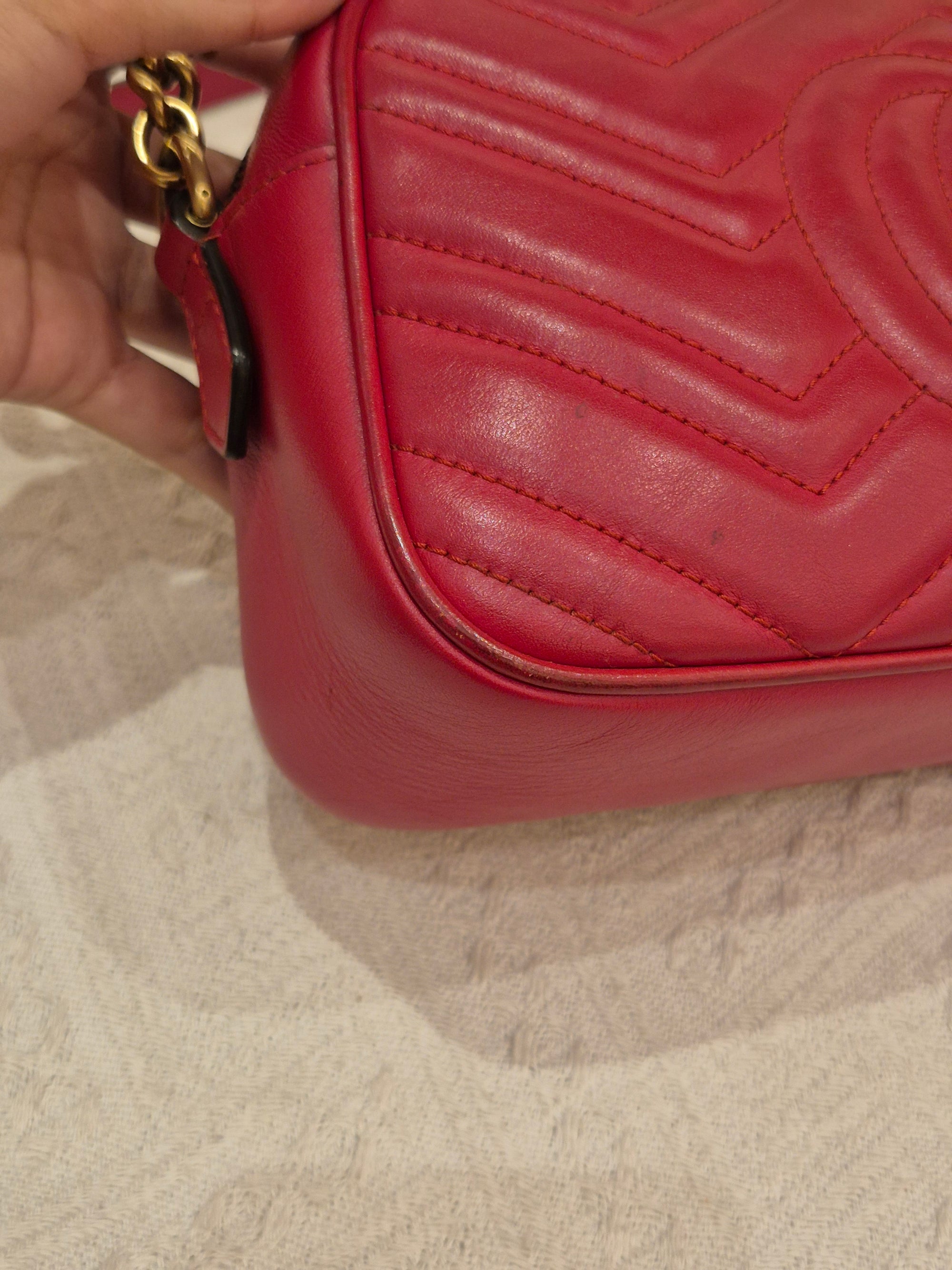 Gucci Marmont Camera Bag Red