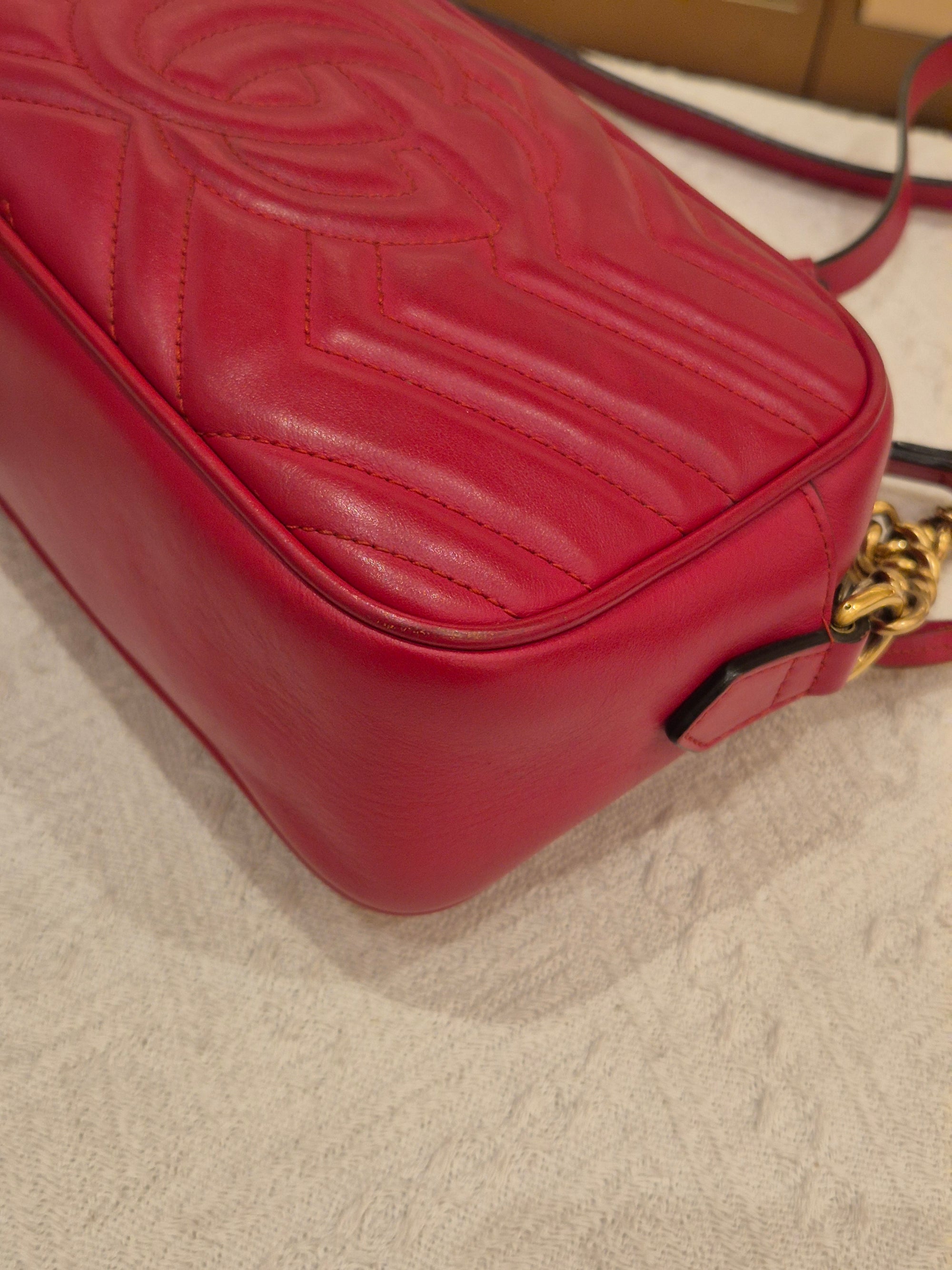 Gucci Marmont Camera Bag Red