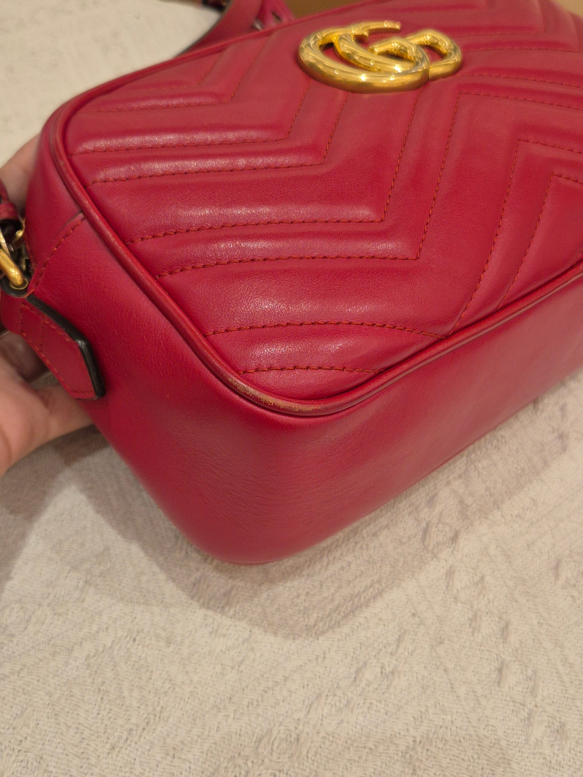 Gucci Marmont Camera Bag Red