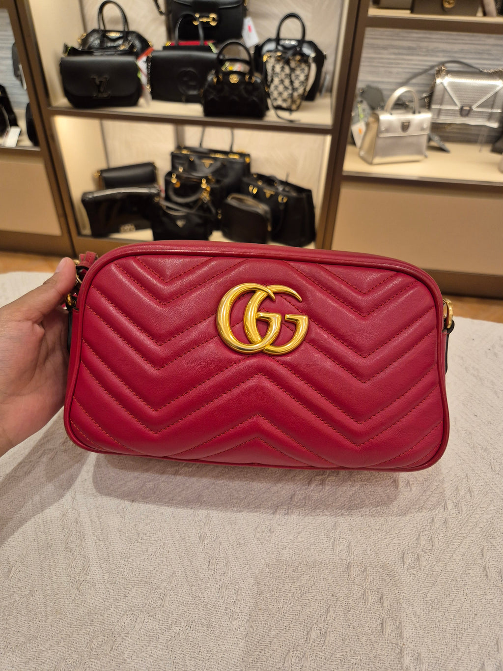 Gucci Marmont Camera Bag Red
