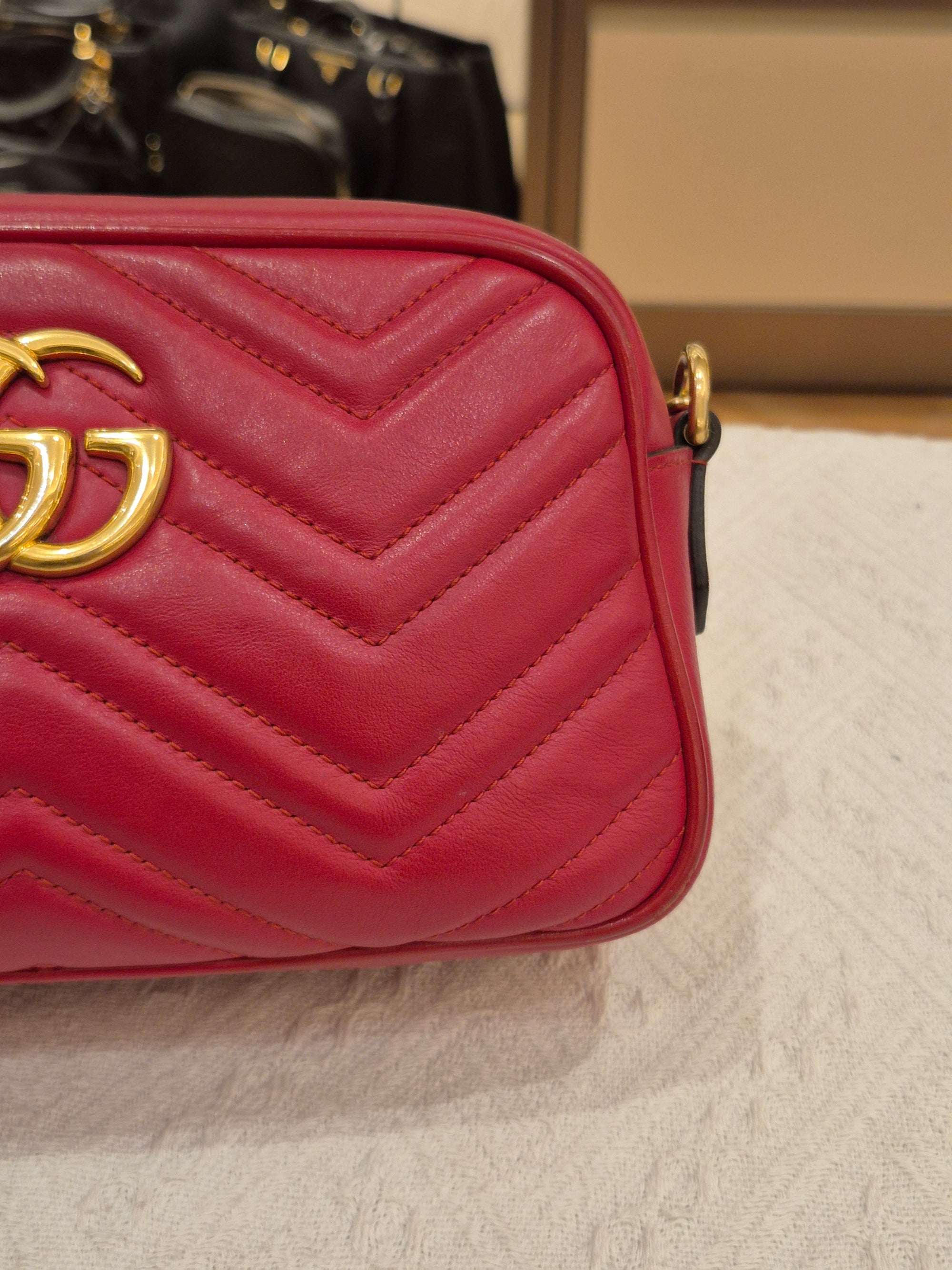 Gucci Marmont Camera Bag Red