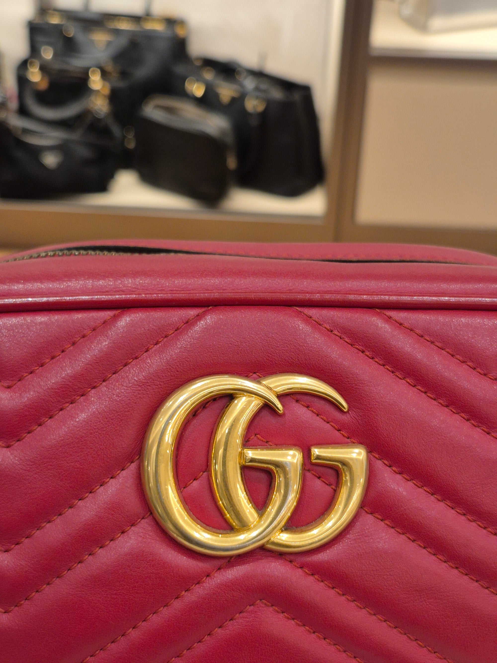 Gucci Marmont Camera Bag Red