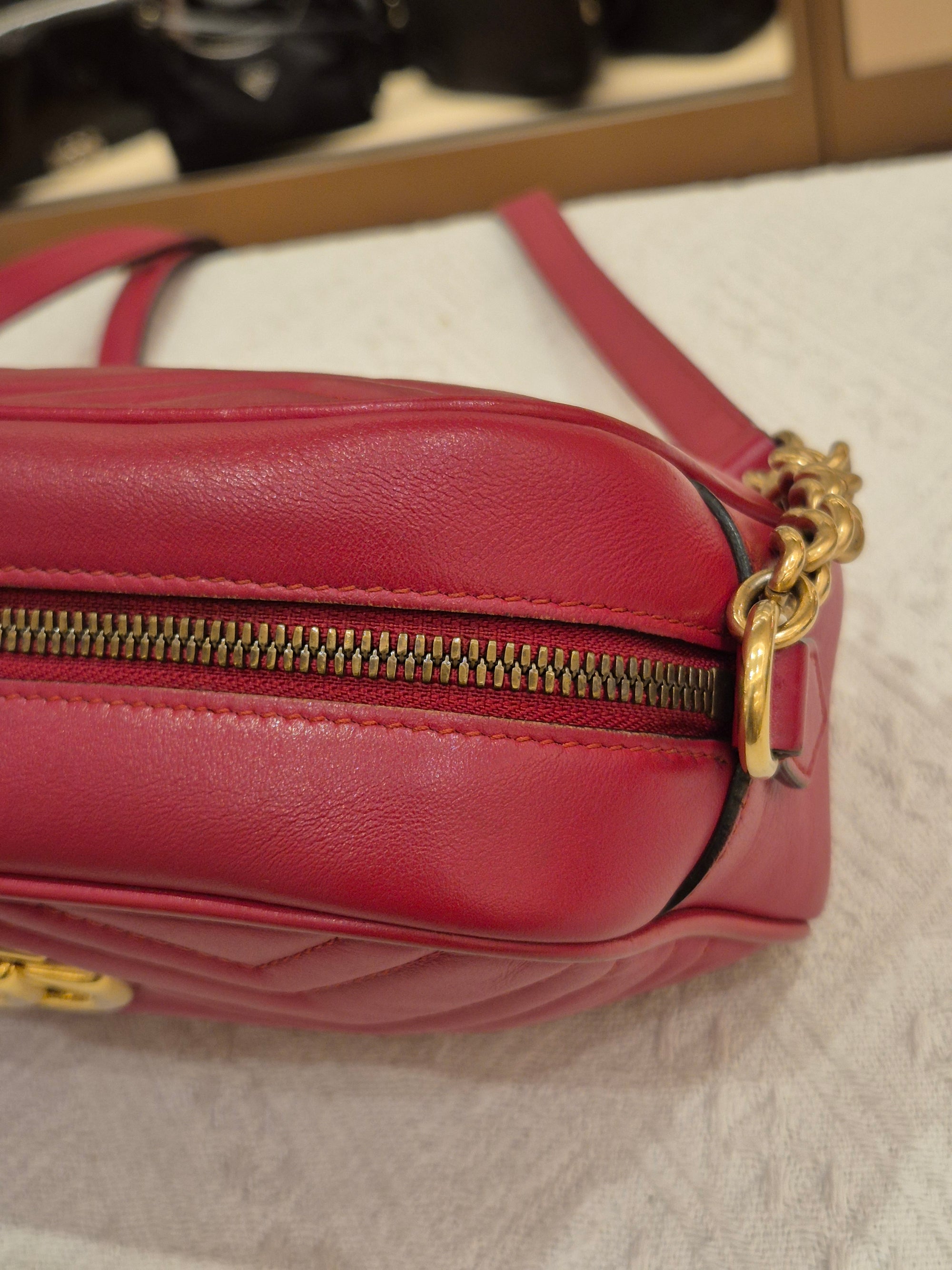 Gucci Marmont Camera Bag Red
