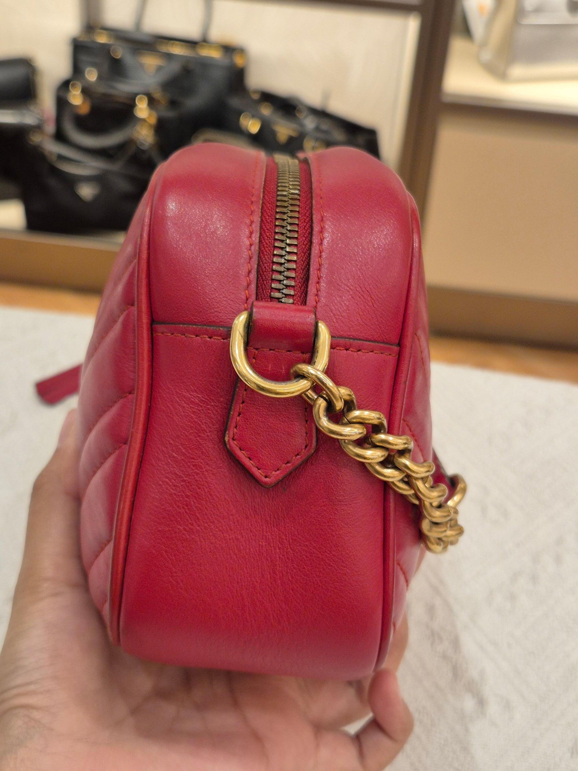 Gucci Marmont Camera Bag Red