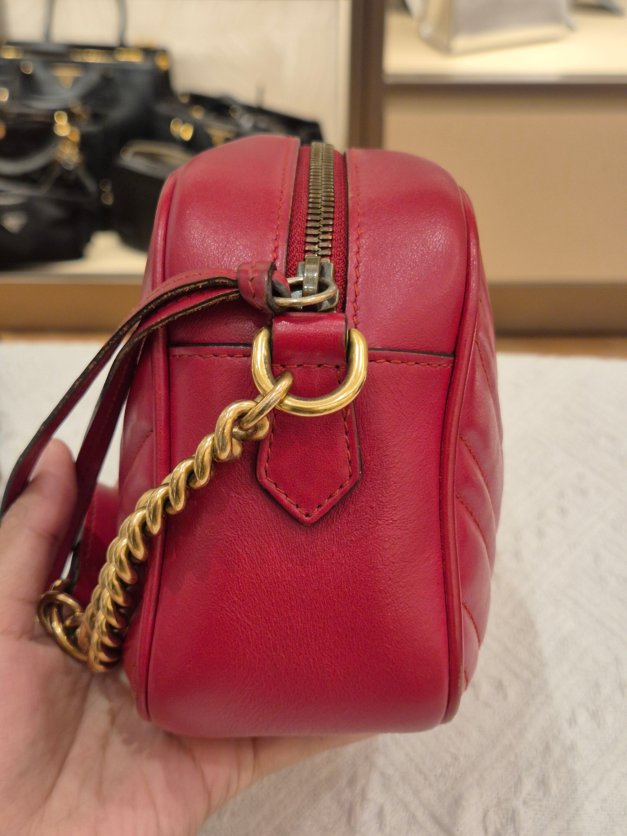 Gucci Marmont Camera Bag Red