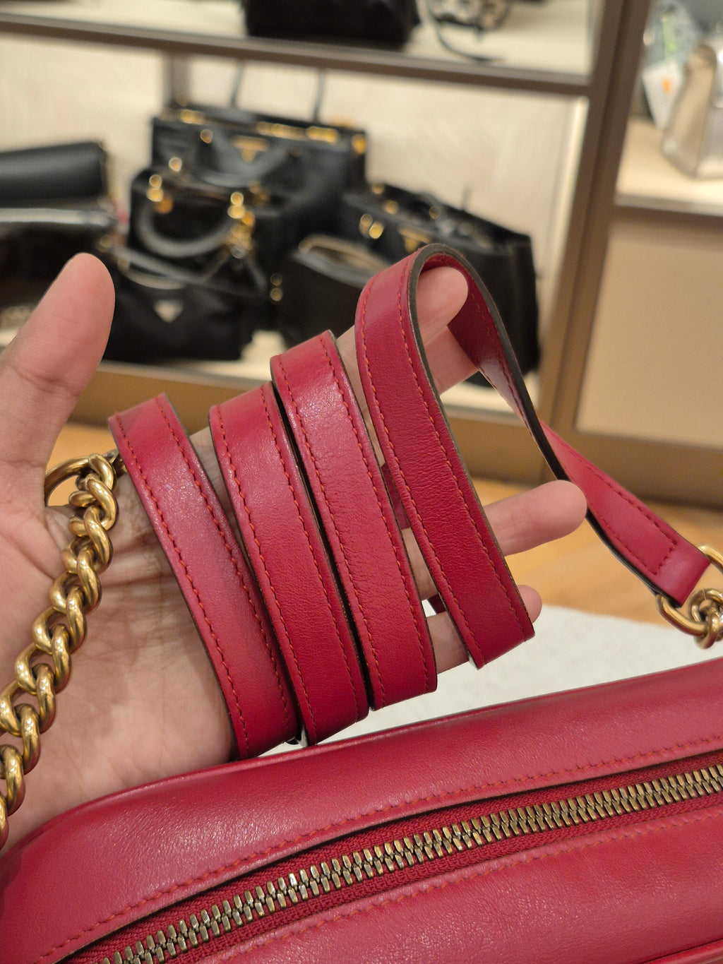 Gucci Marmont Camera Bag Red