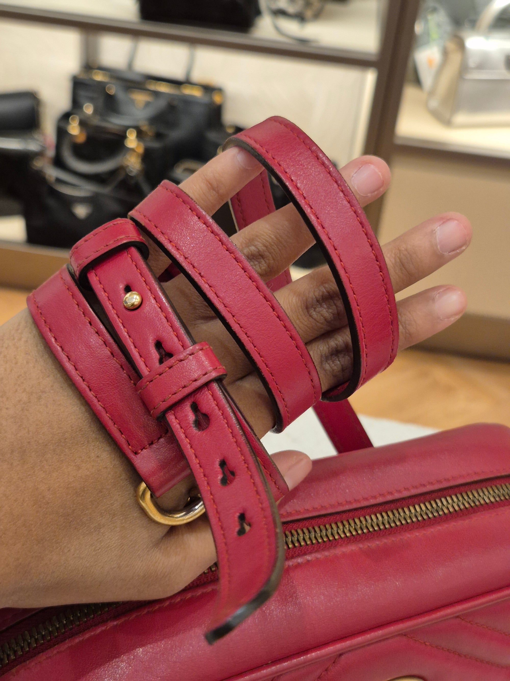 Gucci Marmont Camera Bag Red