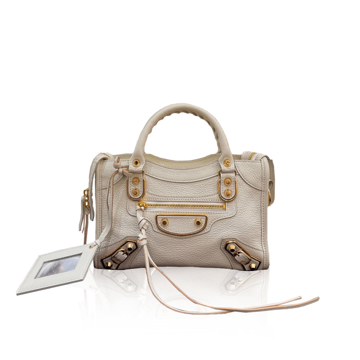 Balenciaga Mini City Edge White GHW