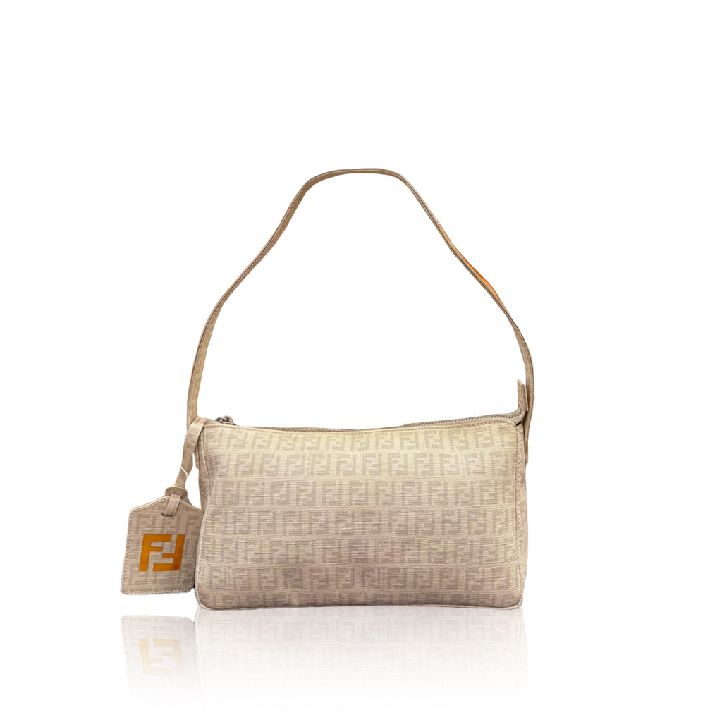Fendi Zucchino Shoulder FF Ivory
