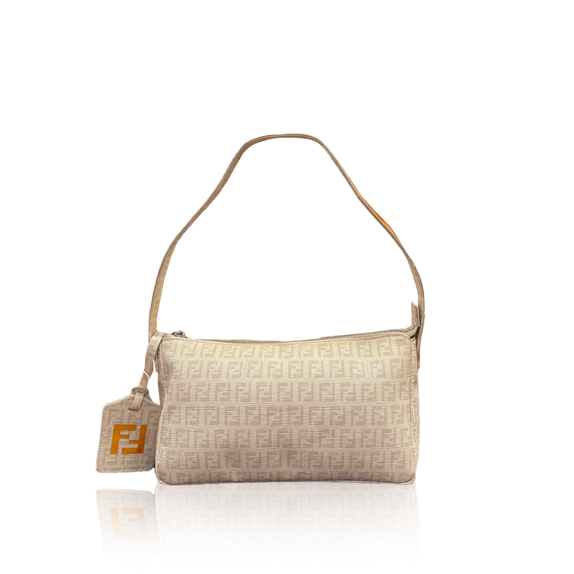 Fendi Zucchino Shoulder FF Ivory