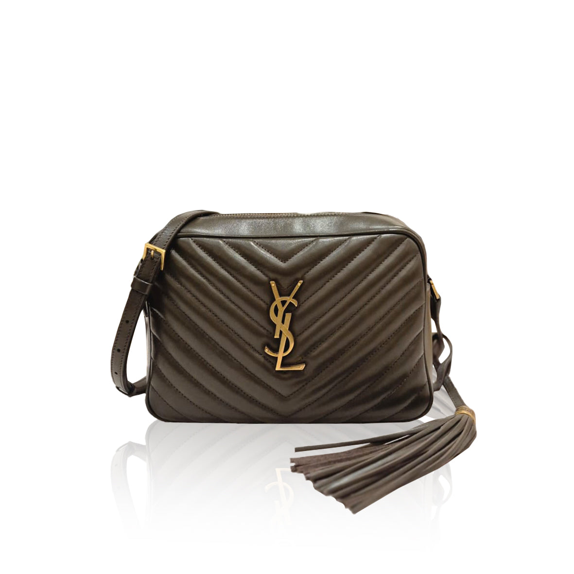 Yves Saint Laurent LouLou Camera bag Seaweed