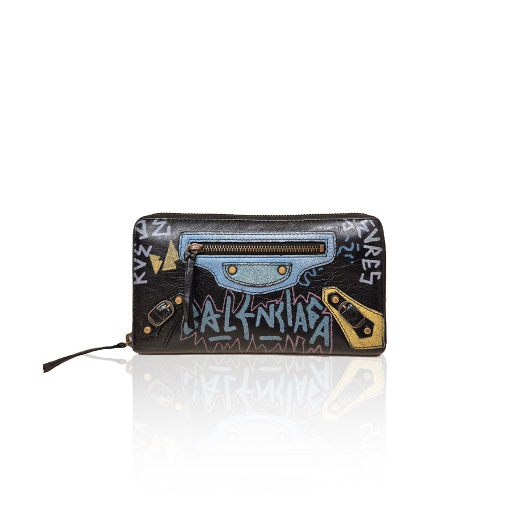 Balenciaga Zip Long wallet Grafitti