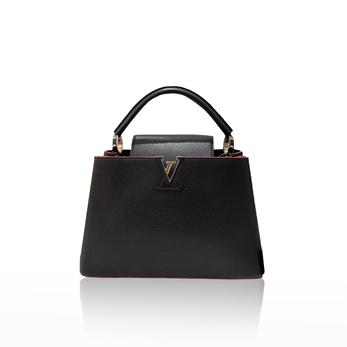 Louis Vuitton Capucines MM Black Fuschia