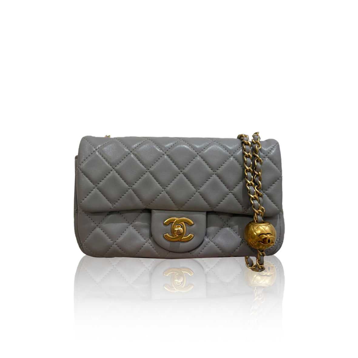 Chanel Pear Crush Mini Rectangular Grey