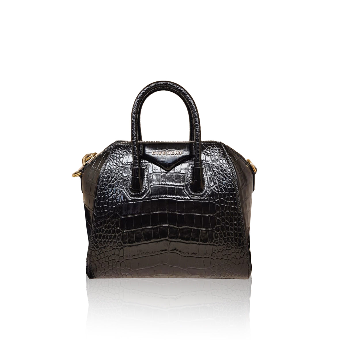 Givenchy Antigona Mini Croco Black
