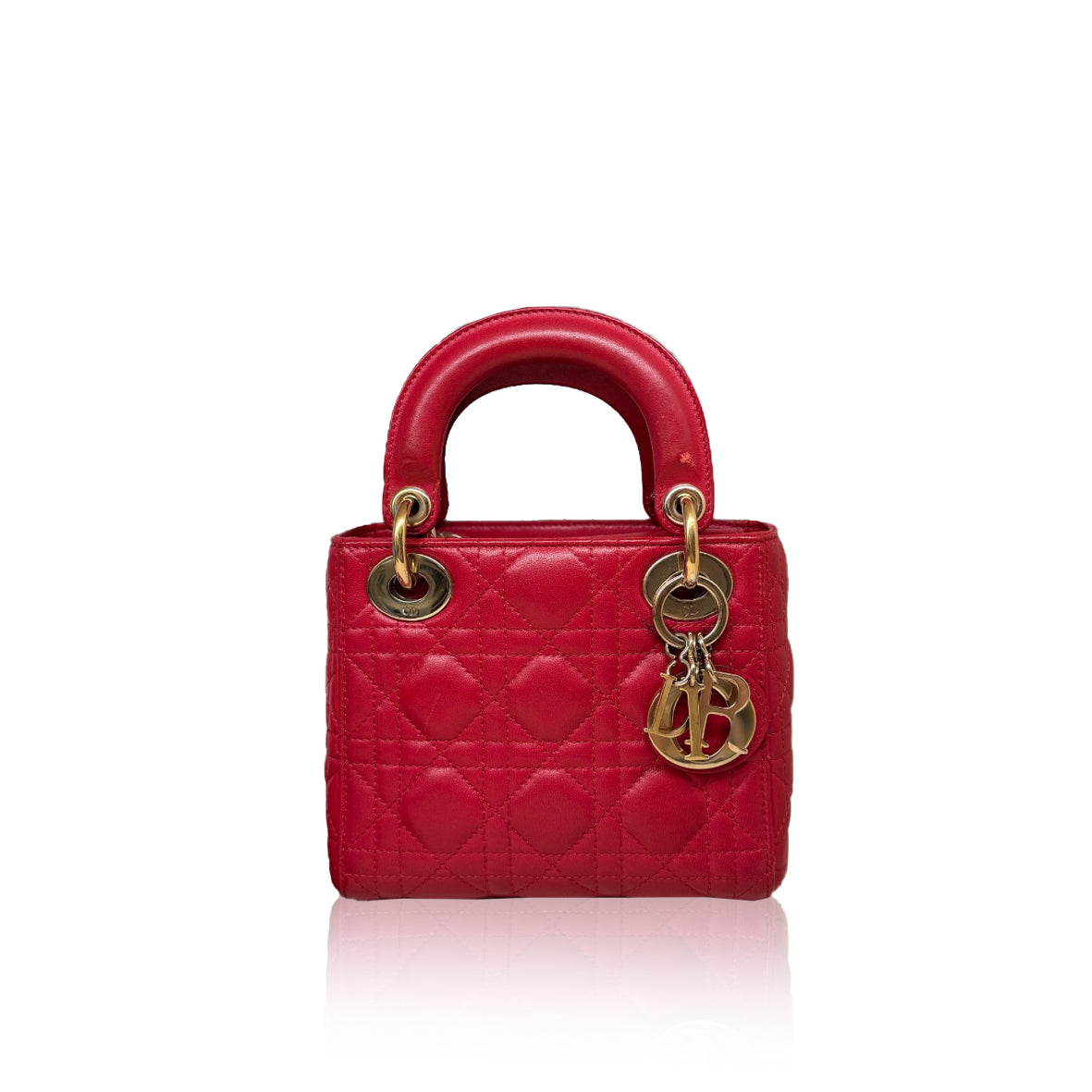Lady Dior Mini Cannage Red