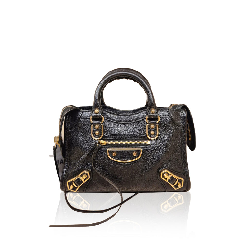 Balenciaga City Nano Edge Black GHW