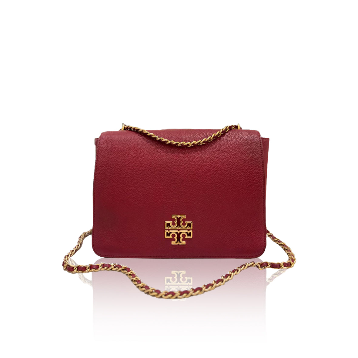 Tory Burch Britten Flap Red