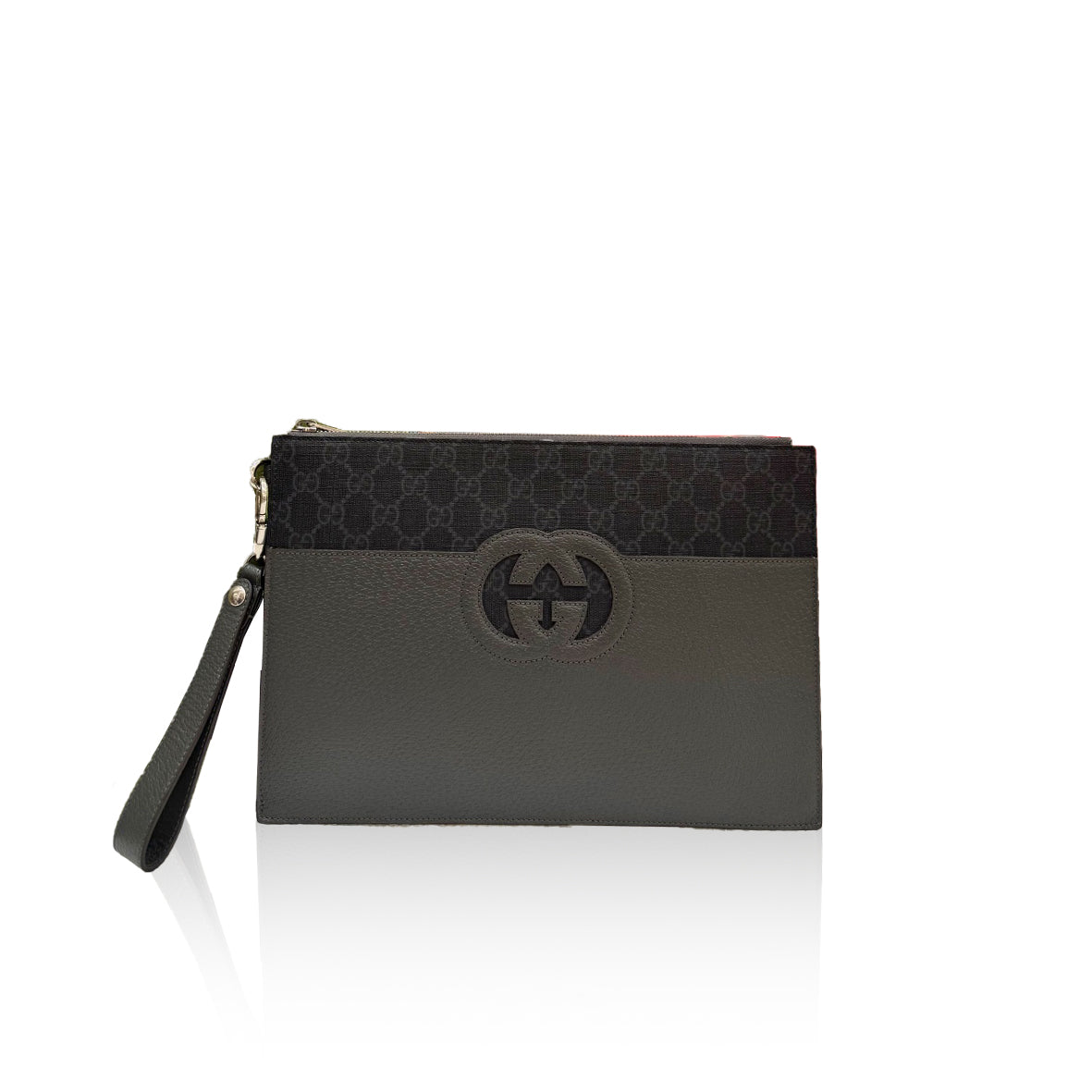 Gucci Clutch Cut Out GG Grey