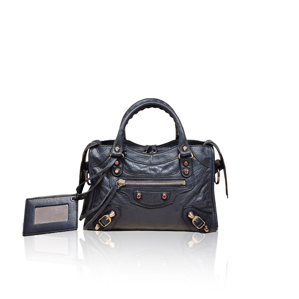 Balenciaga Mini Classic City Navy SHW