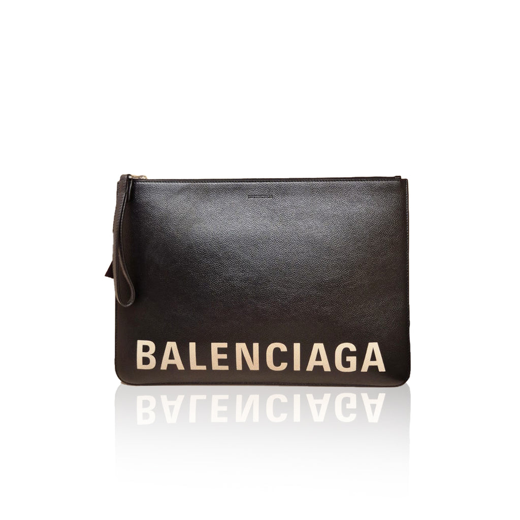 Balenciaga Clutch Text Logo