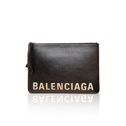 Balenciaga Clutch Text Logo