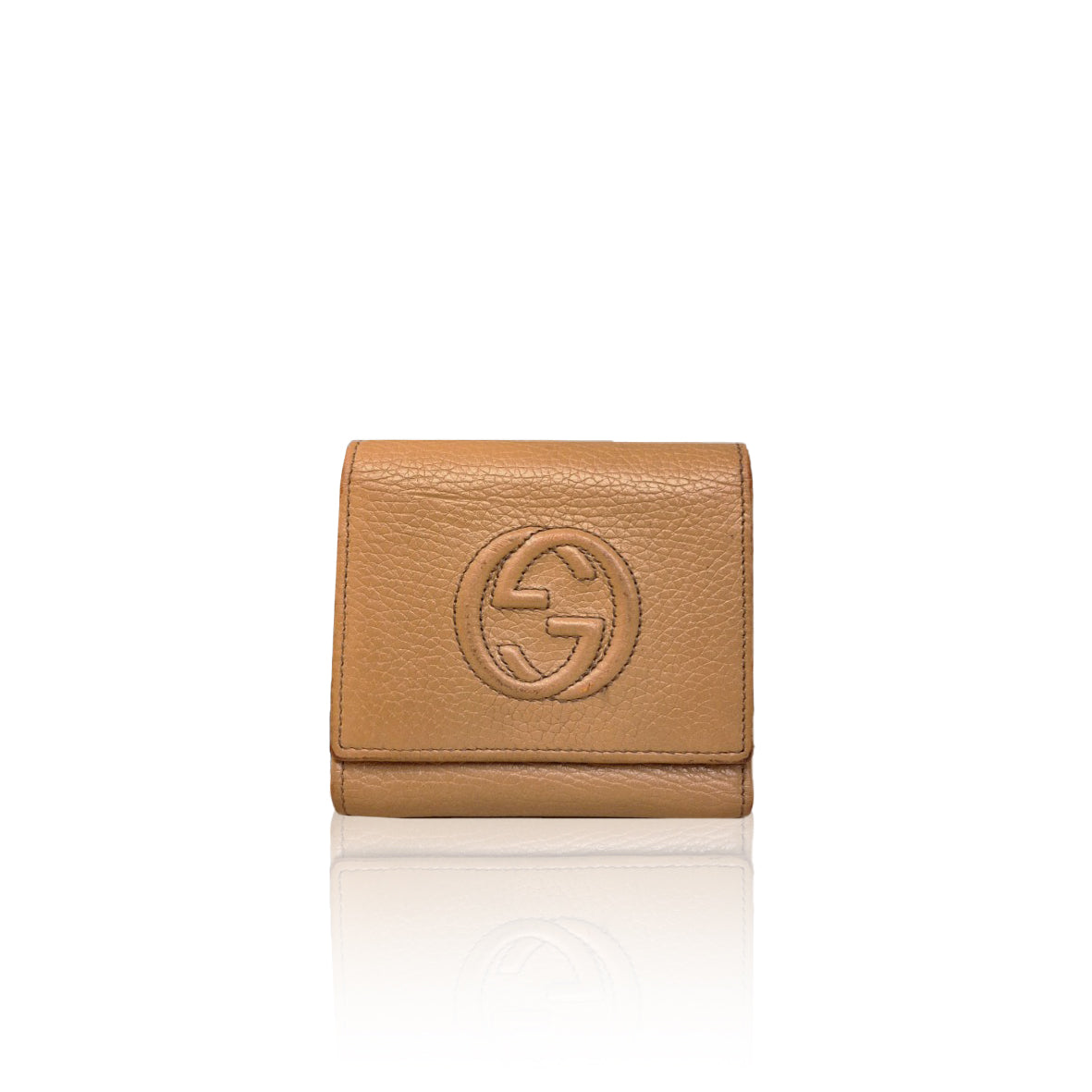 Gucci Soho Trifold Wallet Beige