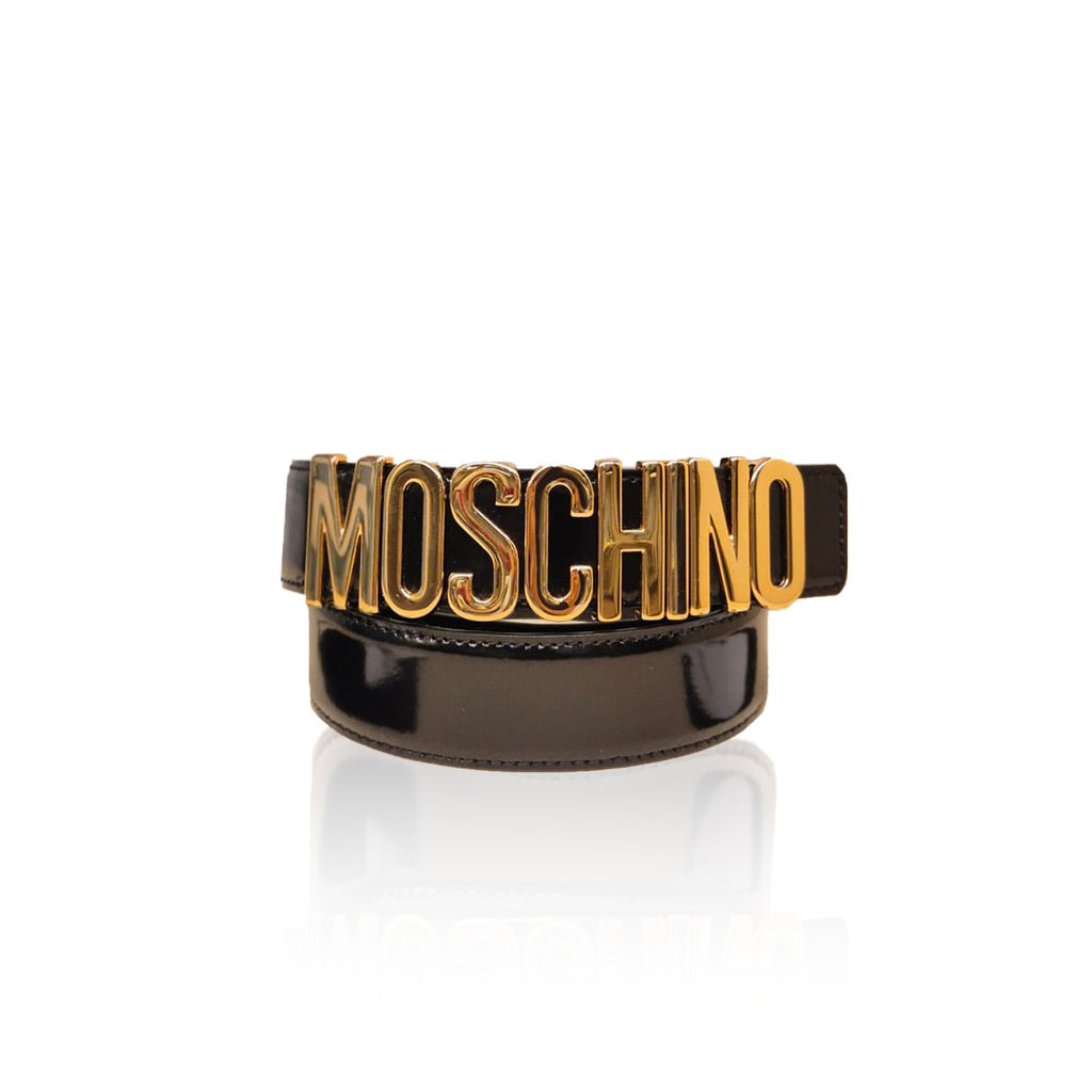 Moschino Belt Font Black Ghw