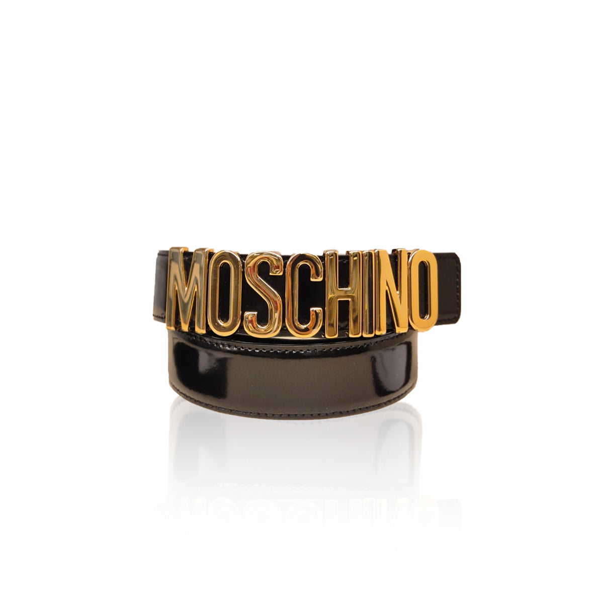 Moschino Belt Font Black Ghw