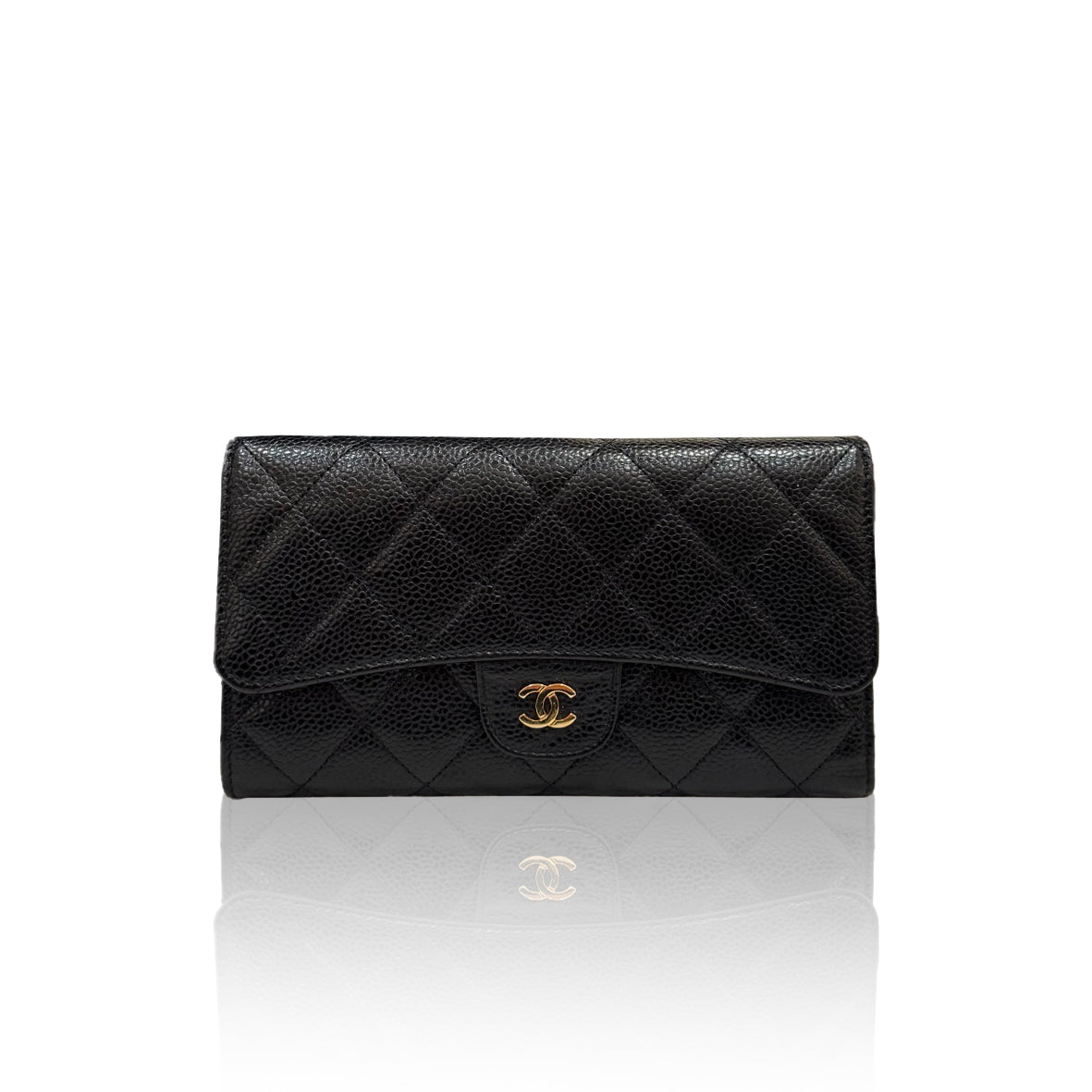 Chanel Long Wallet Black