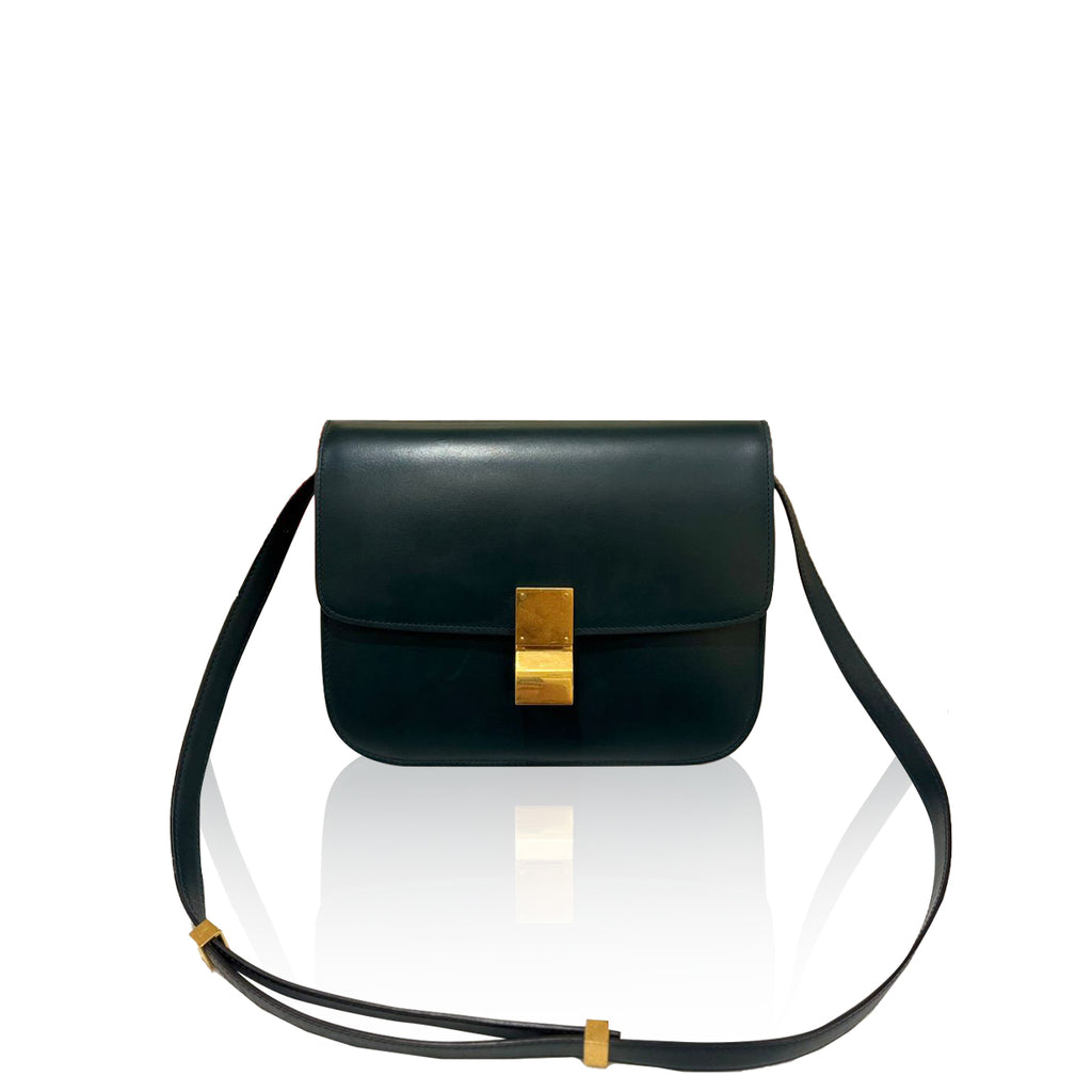 Celine Box Medium Green Amazone