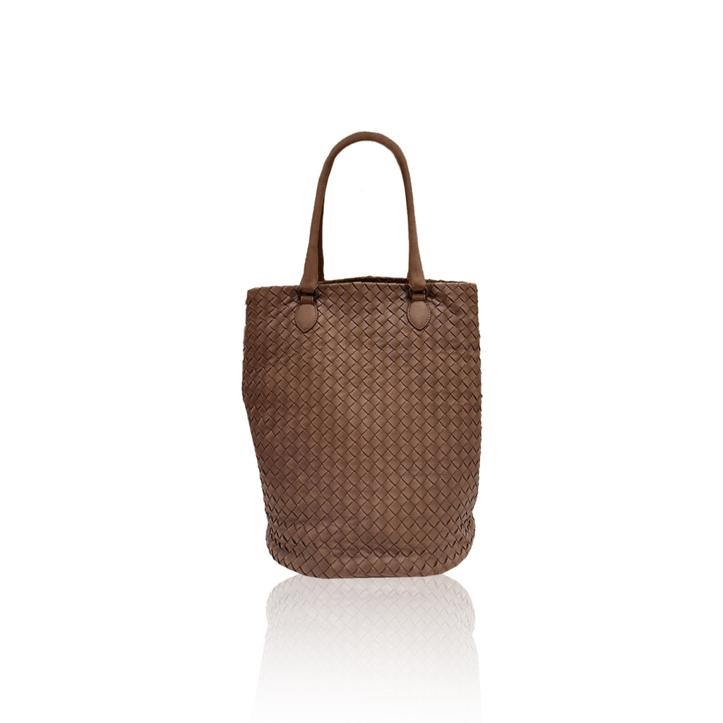 Bottega Veneta Tote Interciato Brown