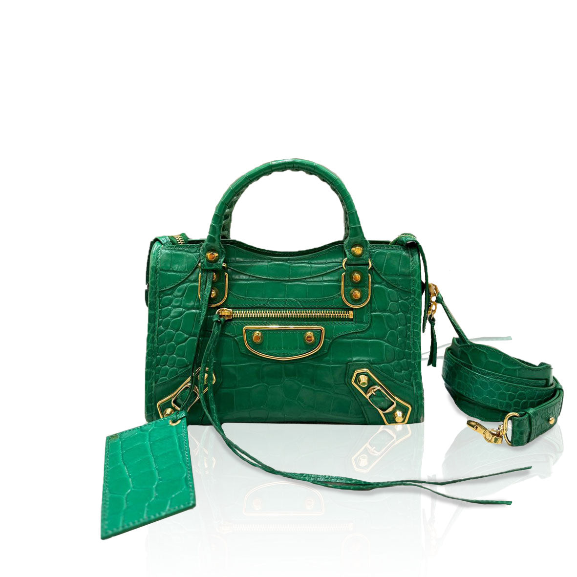 Balenciaga Mini City Croco