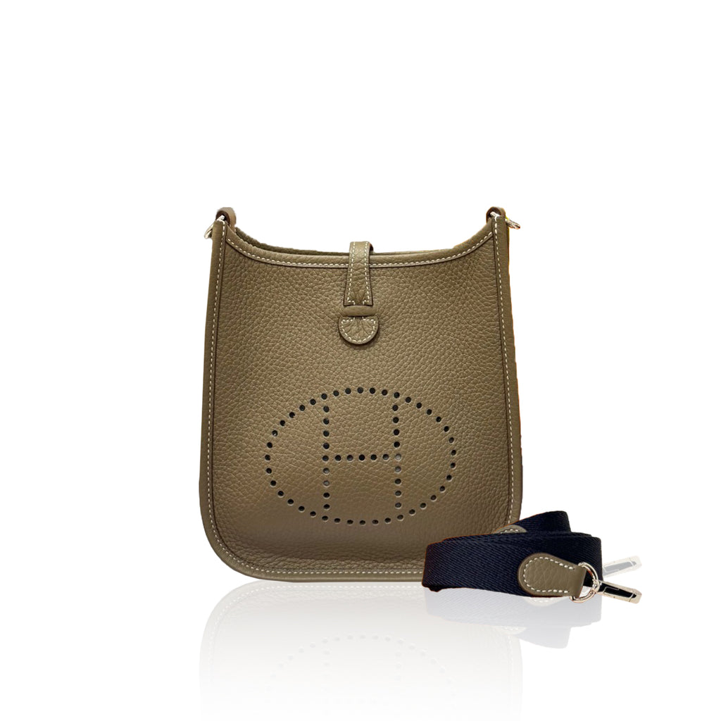 Hermes Evelyn 16 Etoupe / Blue Indigo