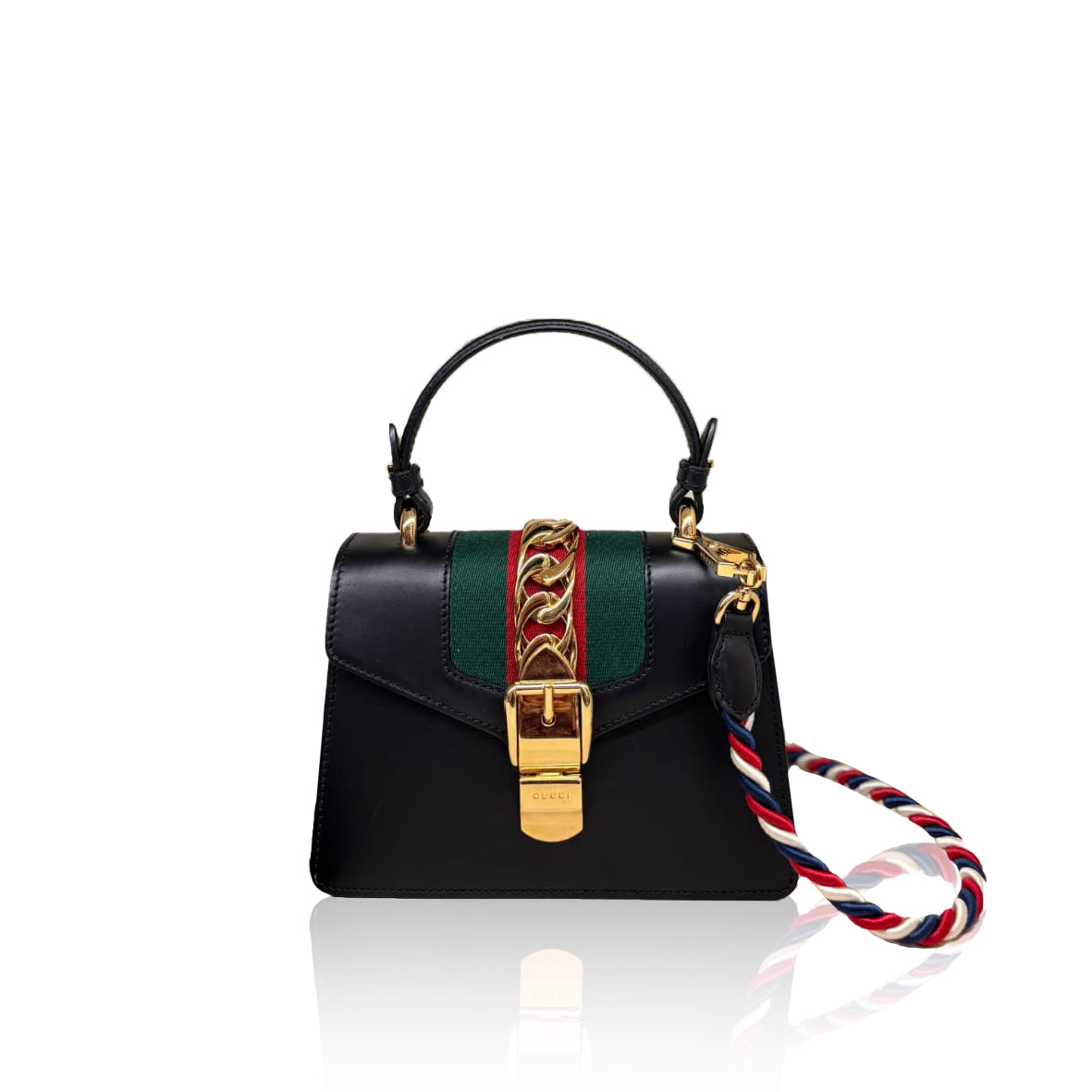 Gucci Sylvie Mini Tophand Black