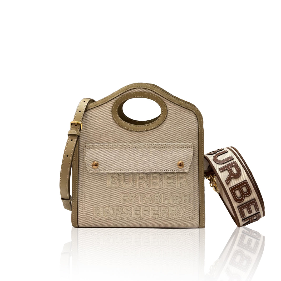 Burberry Mini Horseferry Canvas Beige