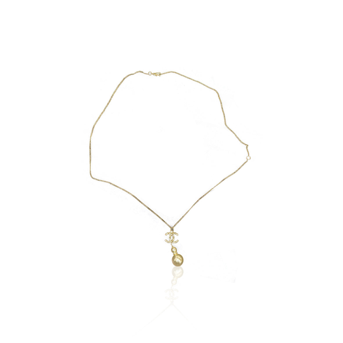 Chanel Necklace Logo Pearl