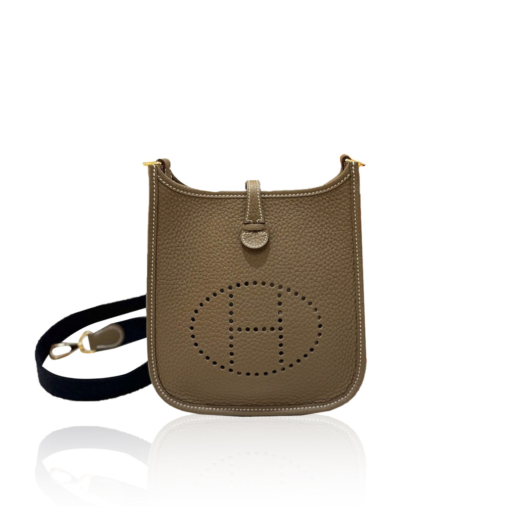 Hermes Evelyn 16 Etoupe / Blue Indigo