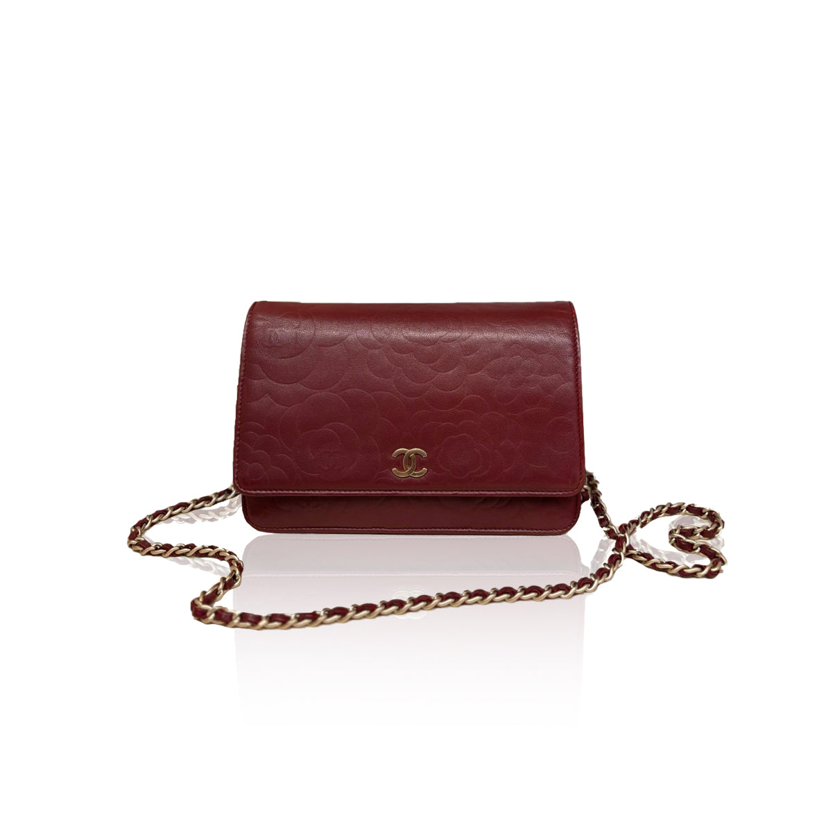 Chanel Wallet On Chain Camelia Maroon