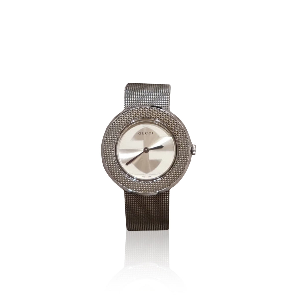 Gucci Watch Round Silver