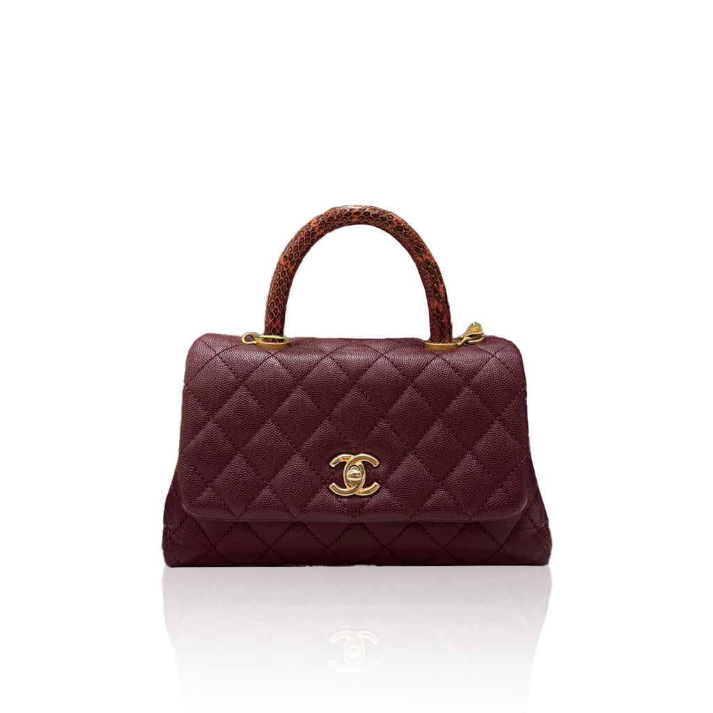 Chanel Coco Small Top Handle Lizard