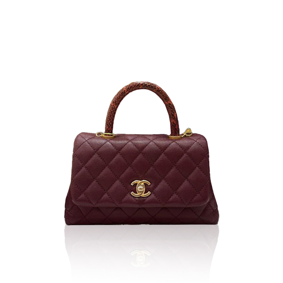 Chanel Coco Small Top Handle Lizard