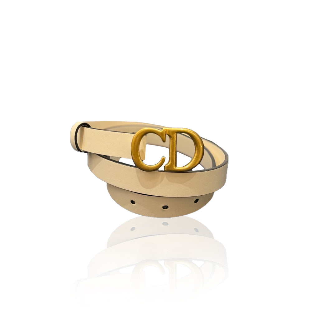 Dior Belt Saddle White