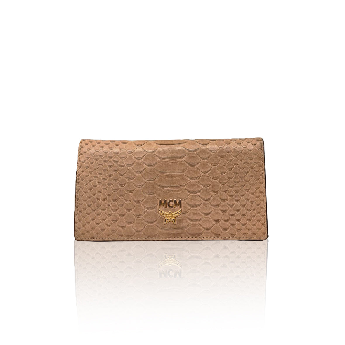 MCM Long Wallet Croco Brown