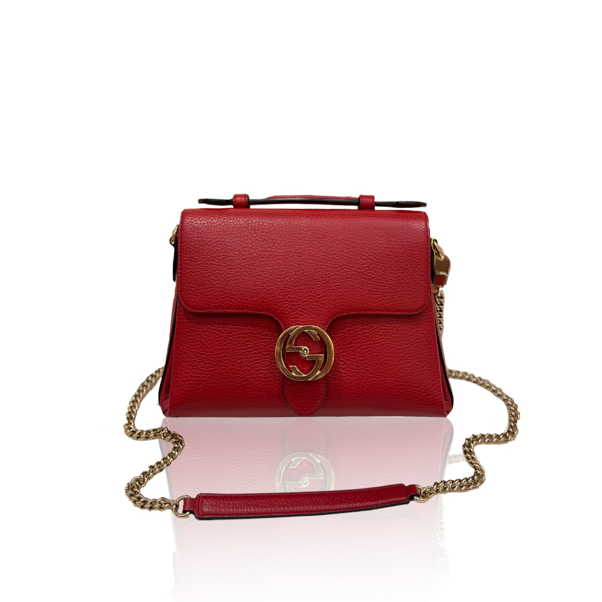Gucci Interlock Top Handle Red