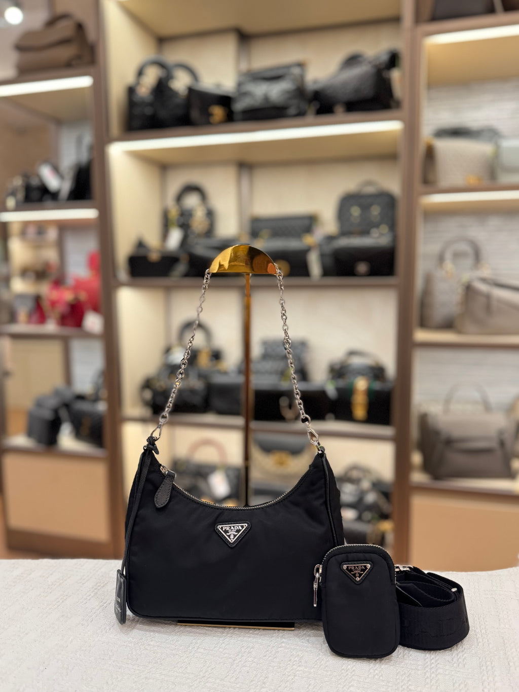Prada Multi Pochette  Re-edition 2005 Nylon Black