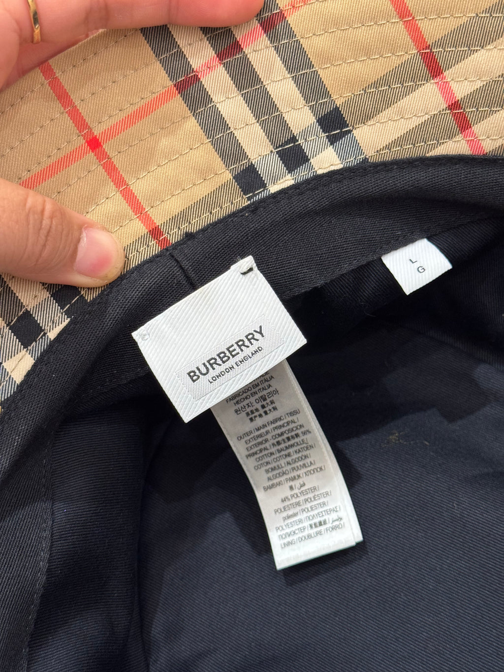 Burberry Hat Check Bucket