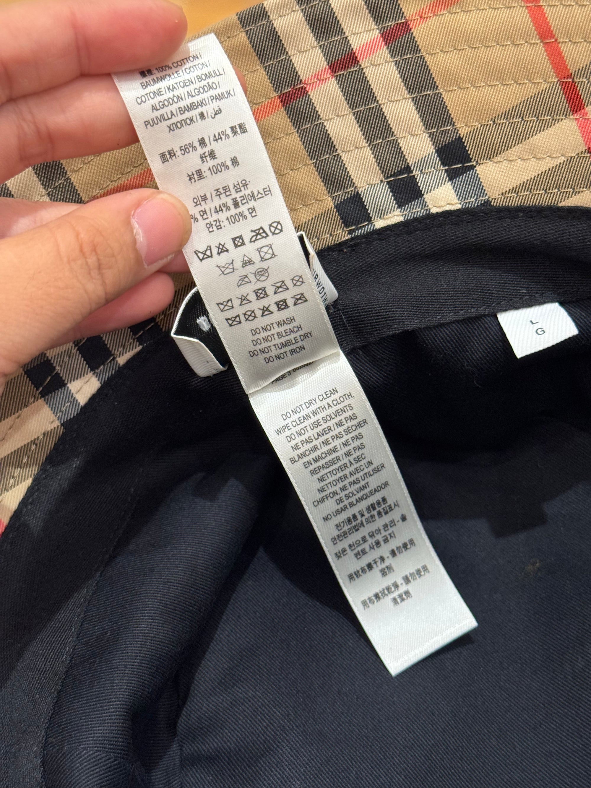 Burberry Hat Check Bucket