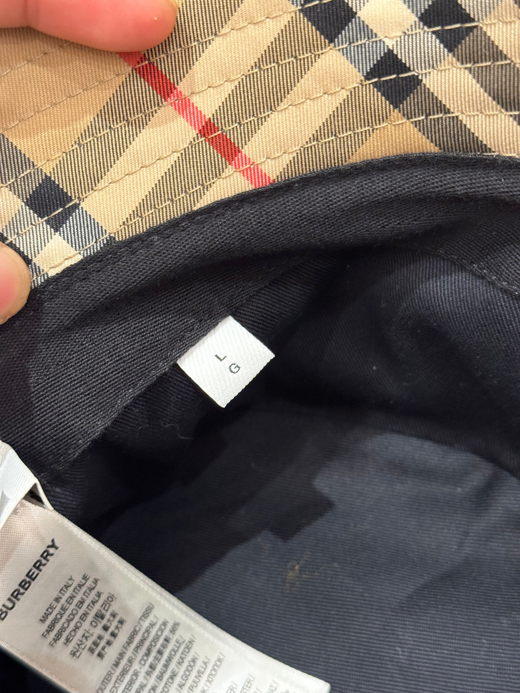 Burberry Hat Check Bucket